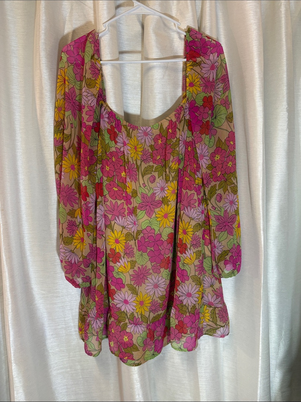 NWT Show Me Your MuMu Briar Mini Dress - Cottagecore Floral Puff Sleeve - Medium - Picture 15 of 15
